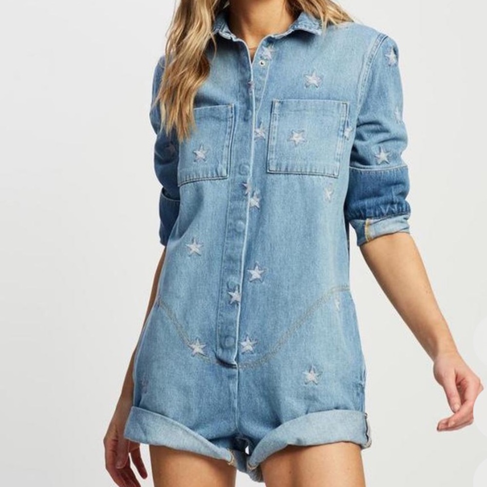 One teaspoon - denim with stars romper
